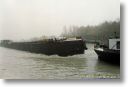 SAERBECK im Koppelverband mit OSNABR�CK im Oktober 1987, Oberwasser Schleuse Hannover-Anderten